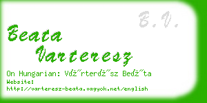 beata varteresz business card